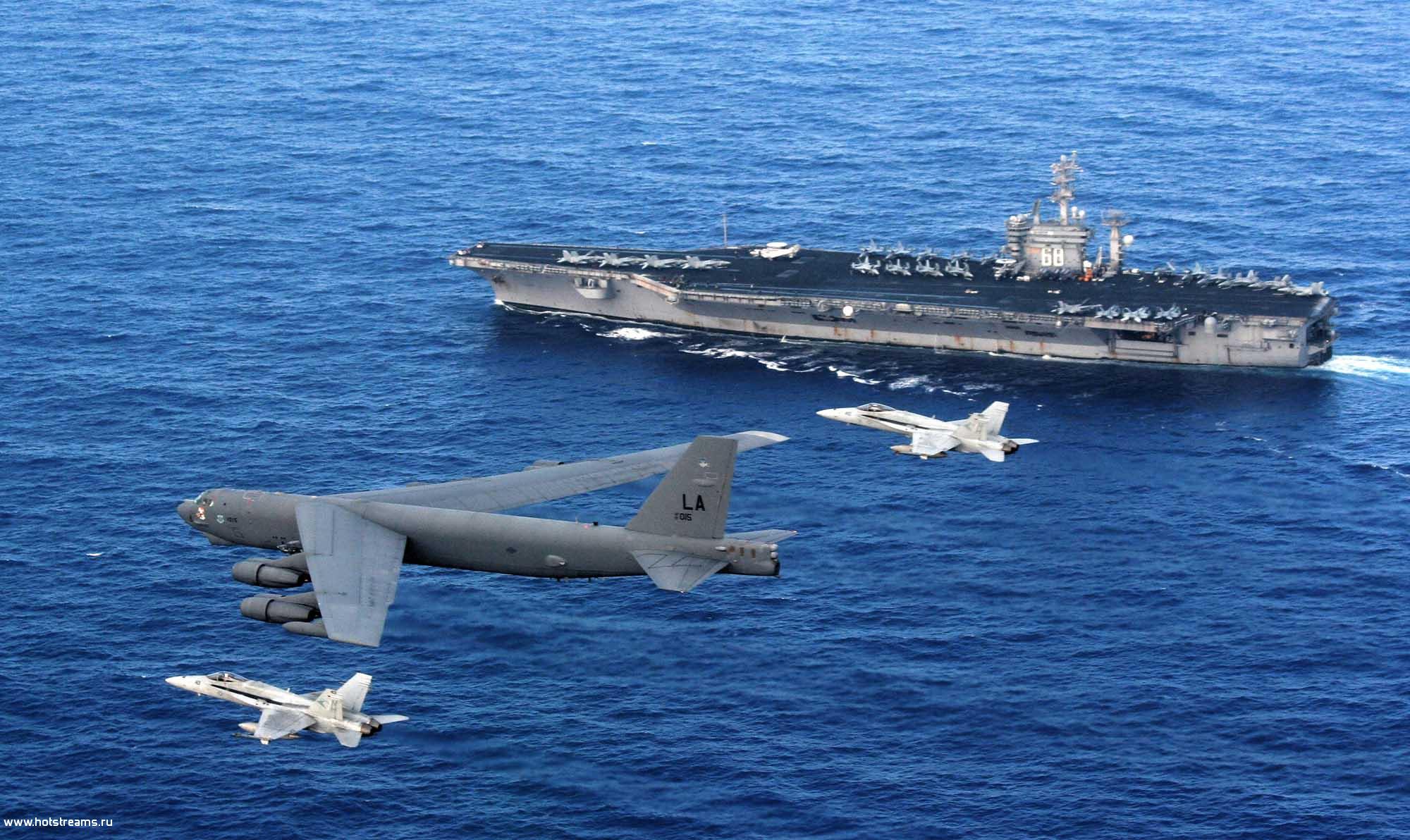 USS Nimitz, Stratofortress B-52, Hornet F/A-18